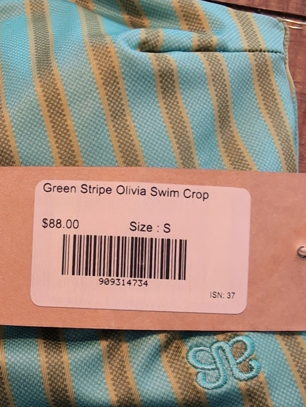 Albion Stripe Olivia Swim Crop - S - Picture 5 of 5